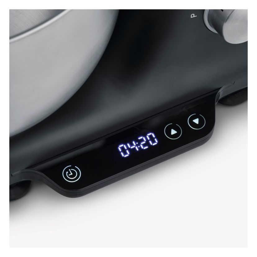 KM3898 1000 W Küchenmaschine 5,5 l mit Waage  (Schwarz, Silber) 
