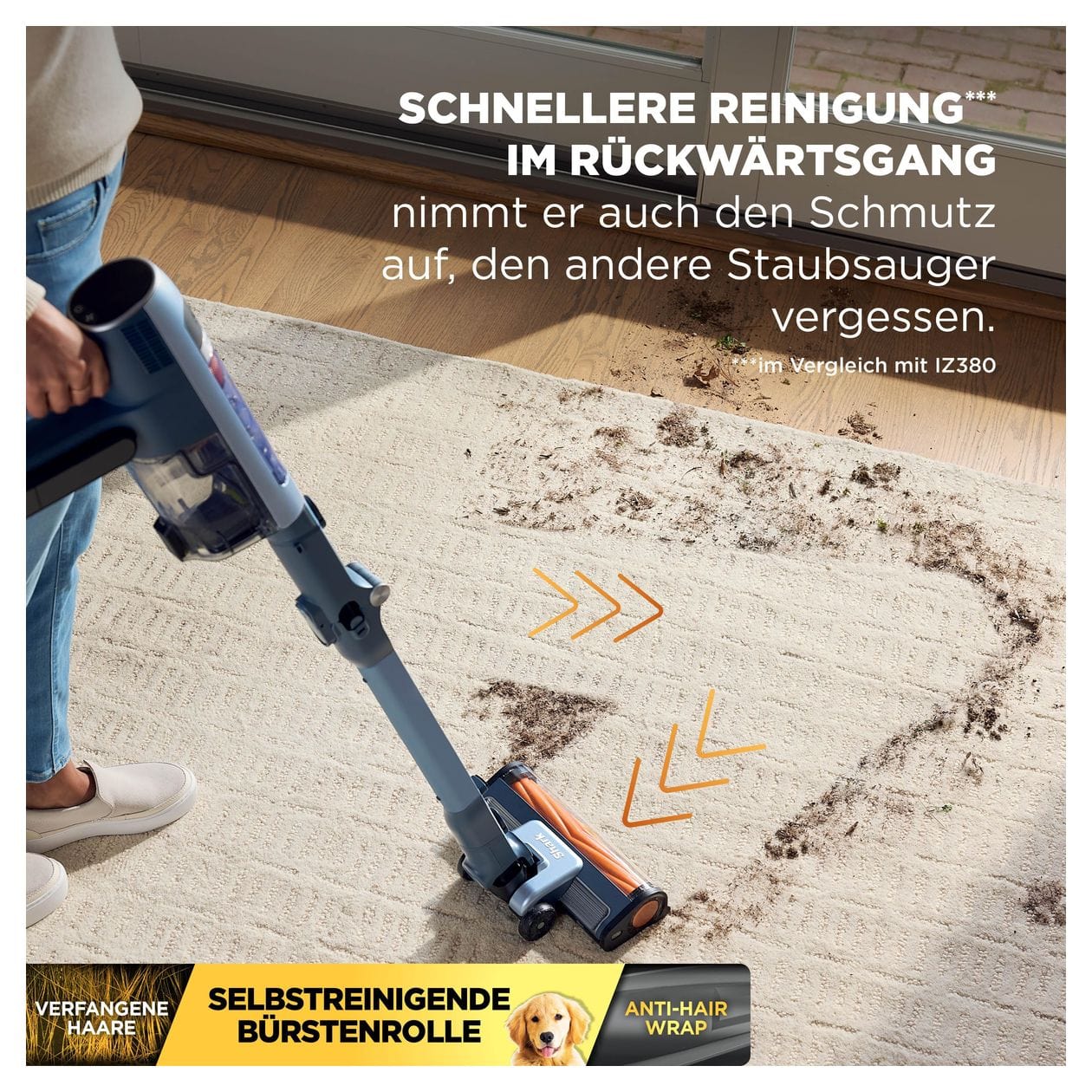 IA3244EUT Handstaubsauger Beutellos bis 60 min Laufzeit HEPA, Schaum  (Blau) 