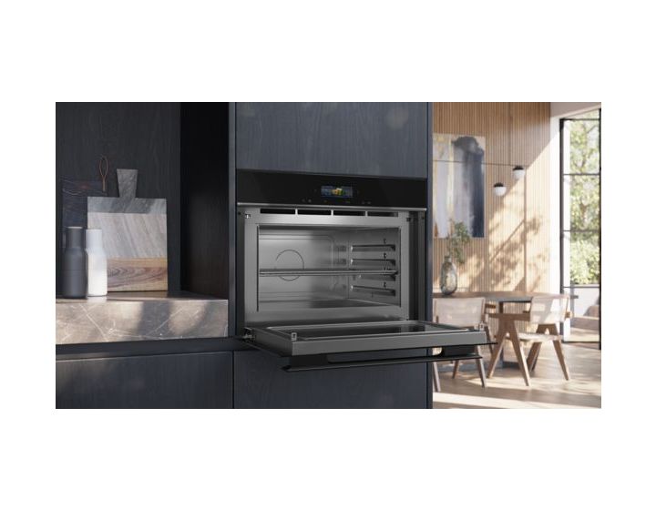 iQ700 CE932GXB1 Einbau-Mikrowelle 1000 W Größe: groß 5 Stufen Grill (Schwarz) 