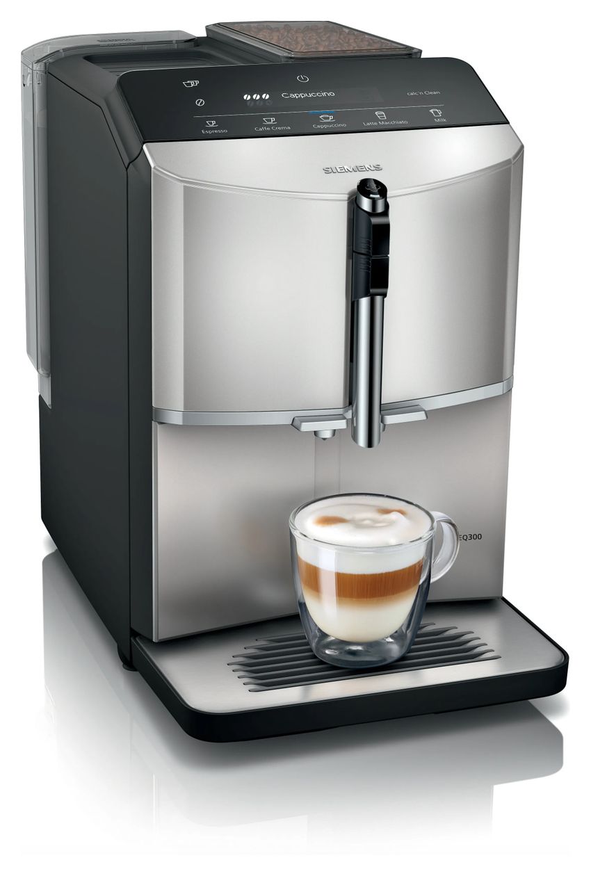 EQ300 TF303E07 Kaffeevollautomat 15 bar 1,4 l 250 g (Schwarz, Metallisch, Silber) 