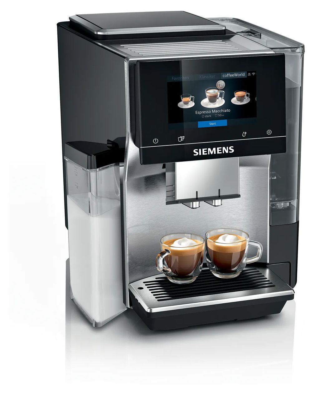 EQ700 TQ717D03 Kaffeevollautomat 19 bar 2,4 l 320 g AutoClean  (Schwarz, Edelstahl) 