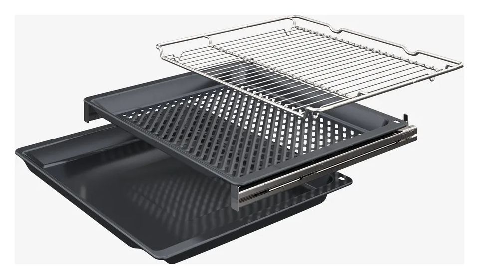 iQ300 HB472G0B3 Einbaubackofen groß AutoClean (Edelstahl, Schwarz) 