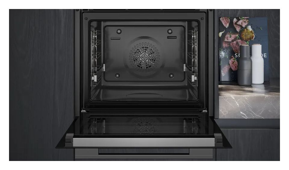 iQ500 HB479G0A3 Einbaubackofen groß AutoClean (Edelstahl, Schwarz) 