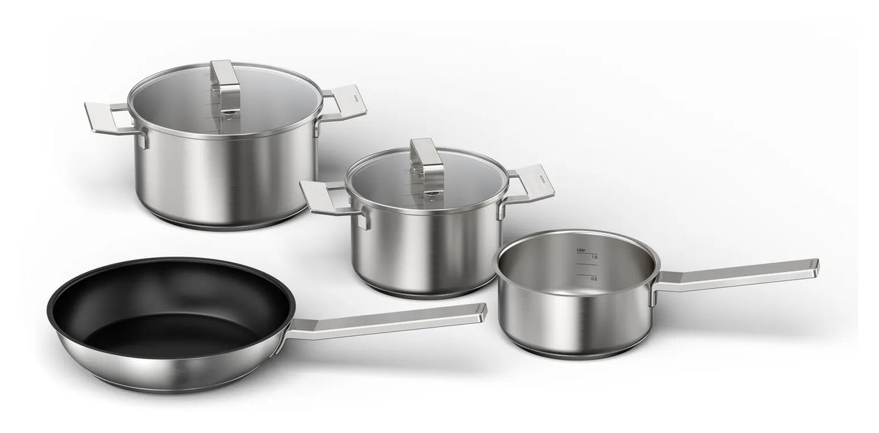 HZ9SE040 Kochgeschirr-Set 4-teilig  (Edelstahl) 