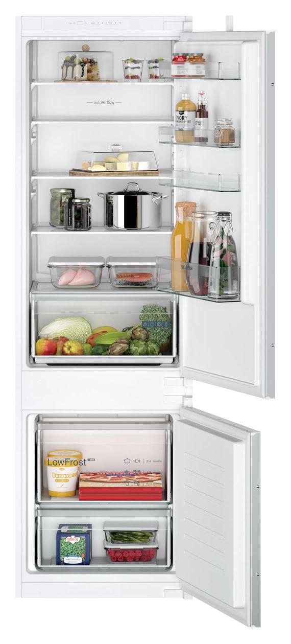 iQ100 KI87VNSE0 Schlepptür 200 l / 70 l Einbau Kühl-/Gefrierkombination 216 kWh NoFrost 