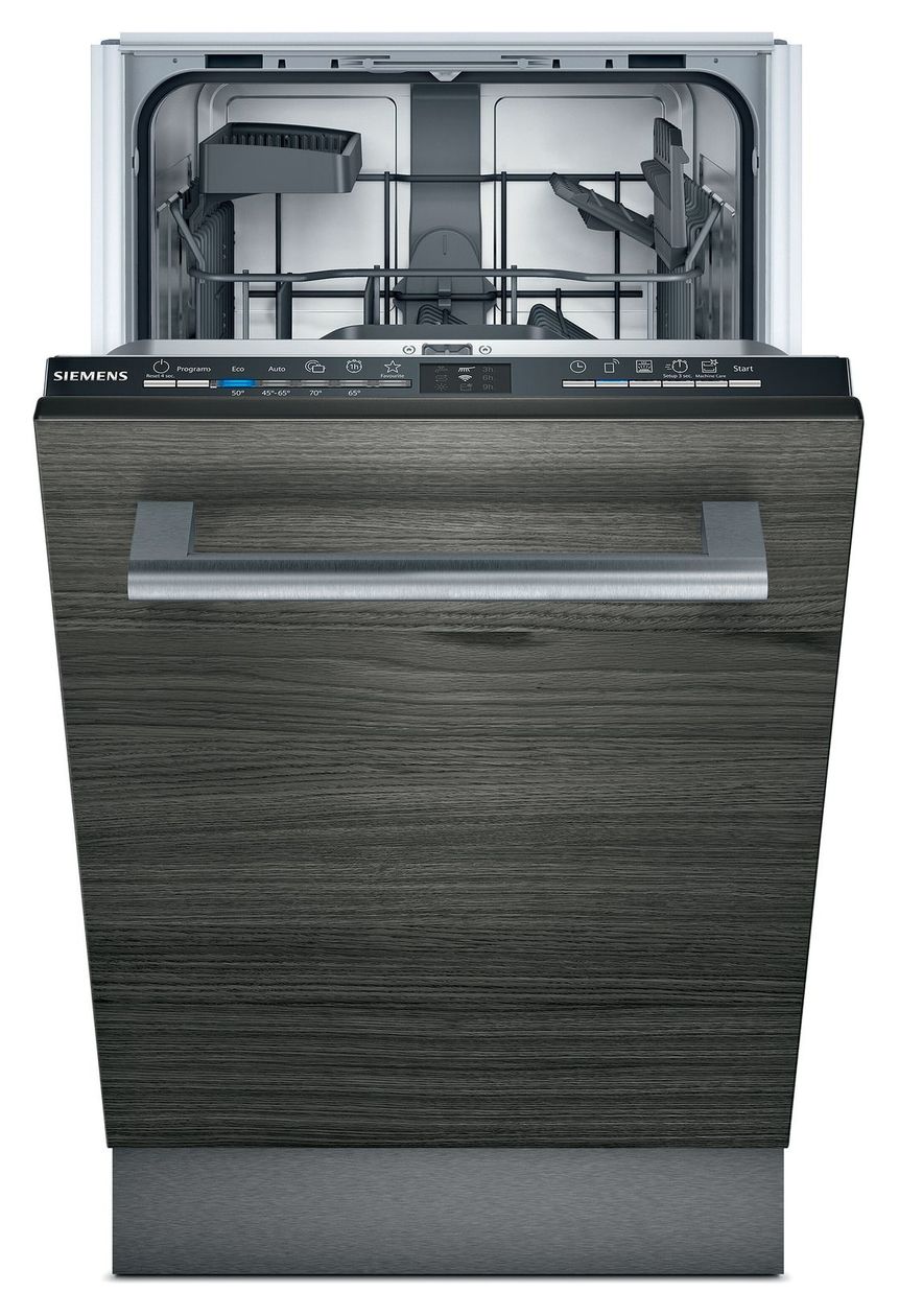 iQ100 SR61IX05KE 45 cm Geschirrspüler vollintegriert (ohne Front) Leise 9 Maßgedecke aquaStop Funktion 