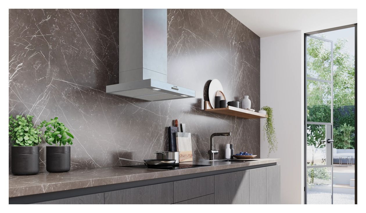 iQ300 LC65BCC30 Abluft/Umluft Dunstabzugshaube/Esse Wand 60 cm (Silber) 