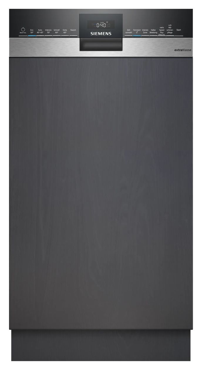 iQ300 SR53ES02LD 45 cm Geschirrspüler teilintegriert (ohne Front) Leise 10 Maßgedecke aquaStop Funktion 
