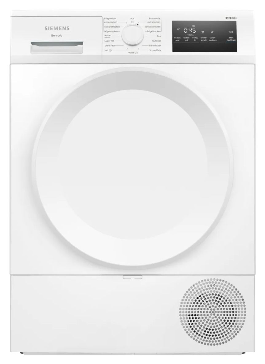 iQ300 WT43HV04 Kondensations Trockner Frontlader 