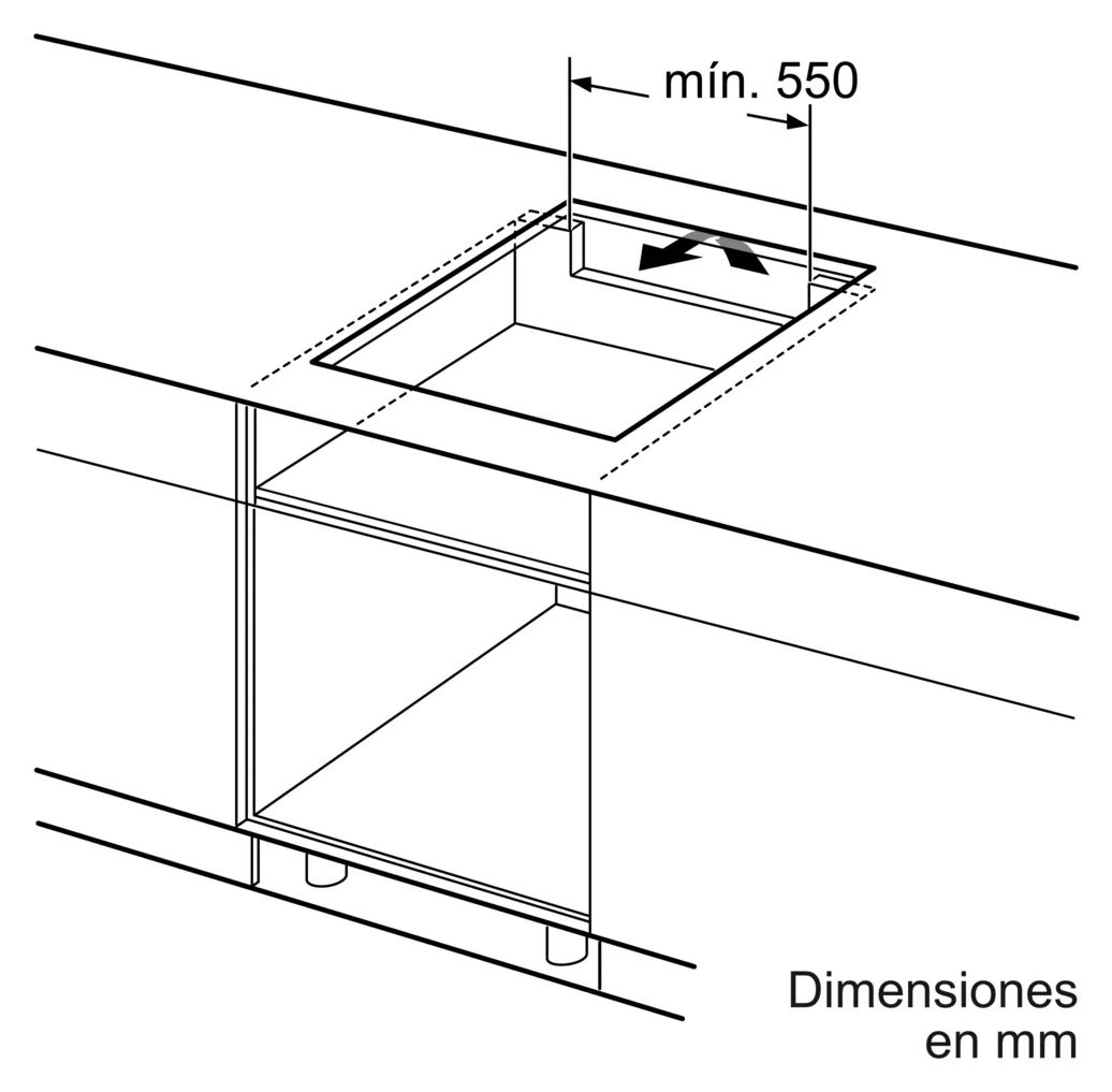iQ500 ED61AHSC1E autarkes 59.2 cm Induktions Kochfeld/Herdplatte 4 Zone(n) 