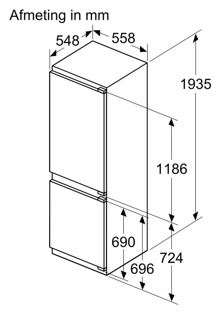 iQ500 KI96NADC0 215 l / 75 l 194 cm Einbau Kühl-/Gefrierkombination 147 kWh NoFrost 