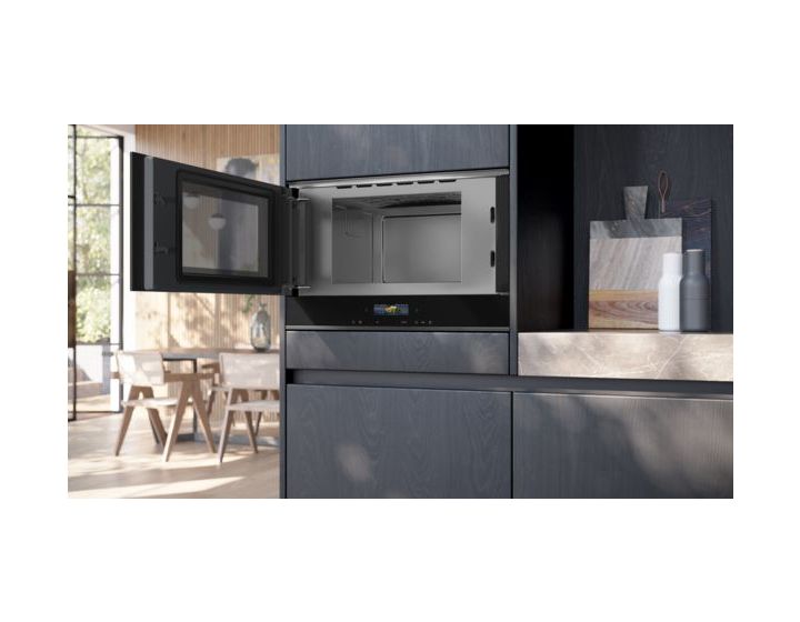 iQ700 BF922L1B1 Einbau-Mikrowelle 900 W Größe: mittel 5 Stufen (Schwarz) 