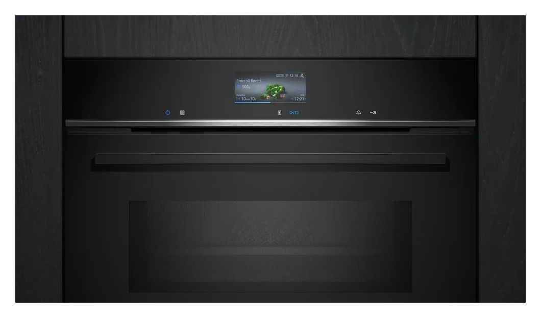 iQ700 CM776GMB1F Einbaubackofen kompakt AutoClean Mikrowelle 