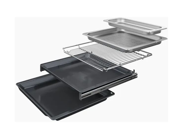 iQ700 HS938GEB1 Einbaubackofen groß Dampfgaren AutoClean (Edelstahl, Schwarz) 