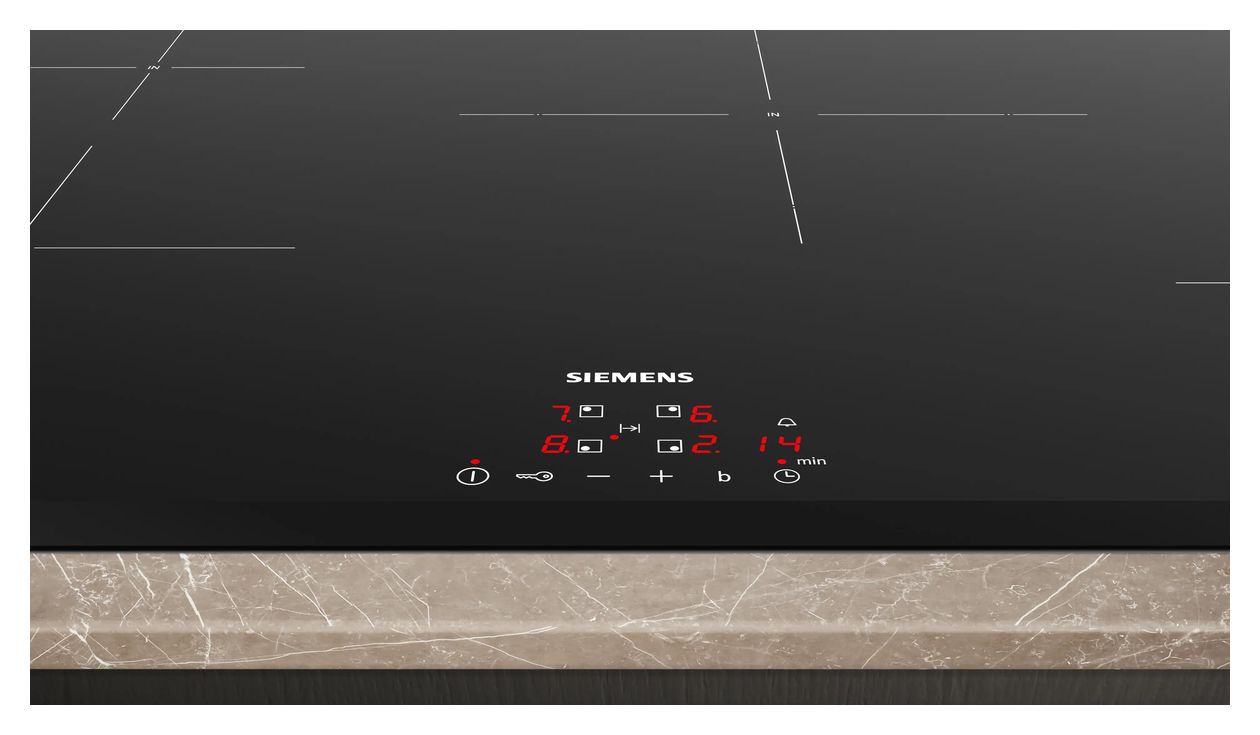PQ100I80 (HB572ABS4 + EH83KBEB5E) Backofen-Set groß AutoClean mit autarkem 80 cm Induktions Kochfeld 