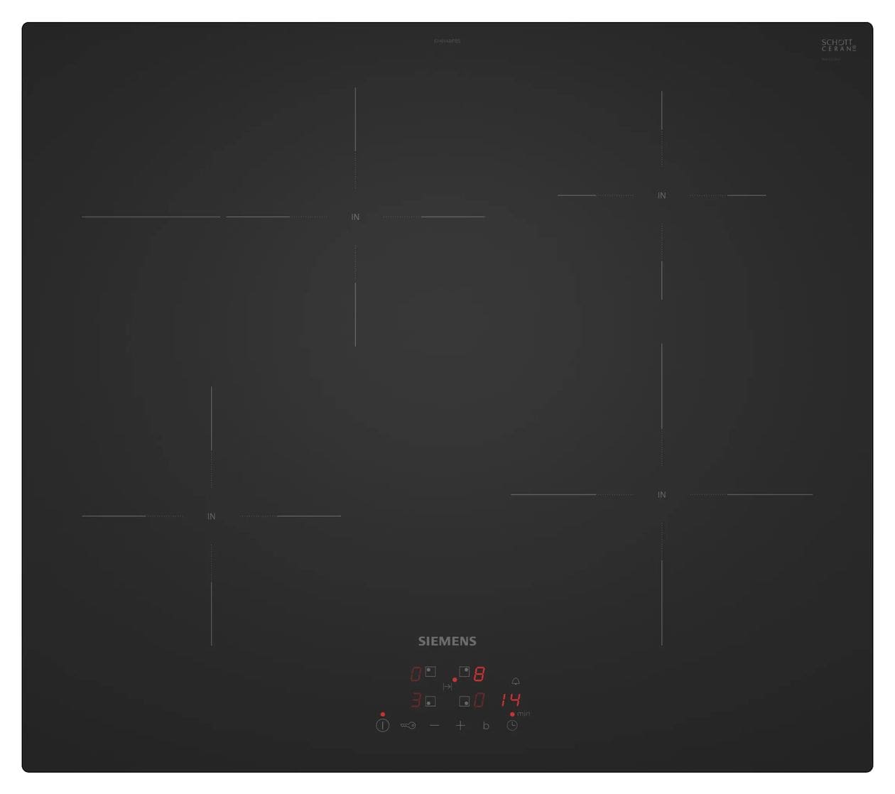 PQ31I6BMAT (HB271ABB3 + EH61ABFB5E) Backofen-Set groß AutoClean activeClean mit autarkem 60 cm Induktions Kochfeld 