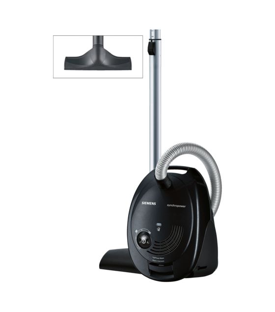 VS06A212 Bodenstaubsauger mit Staubbeutel 600 W Hygienefilter  (Schwarz) 