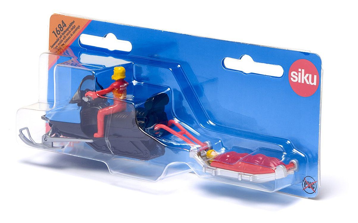 Snowmobil mit Rettungsschlitten 