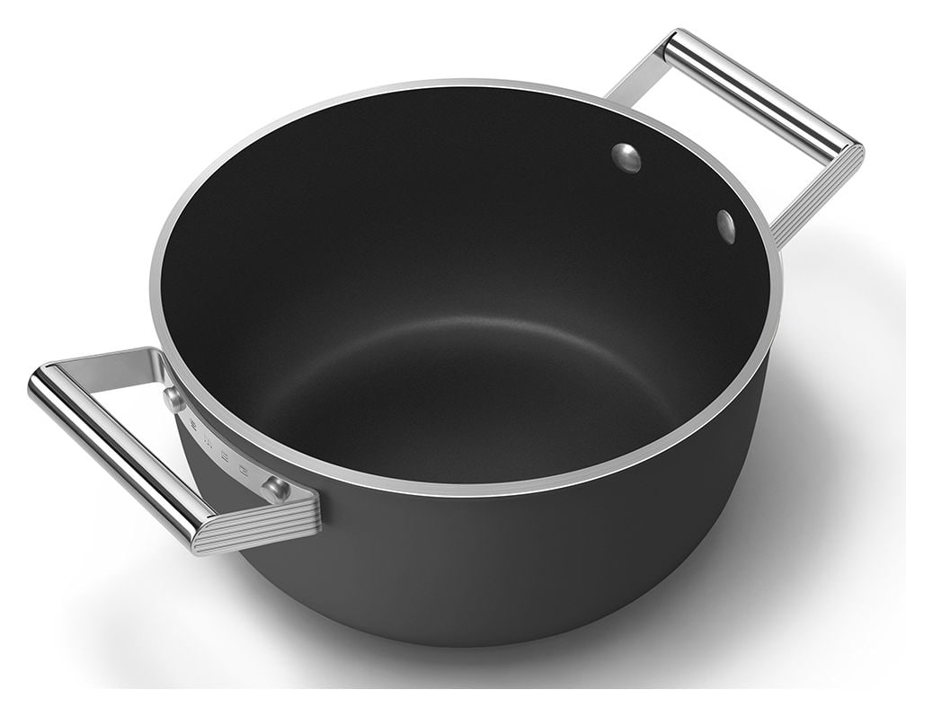 CSF2412BLM Schmortopf 50's Style 24 cm Keramik beschichtet für alle Herdplatten und Backöfen bis 250° mit Glas-Deckel 