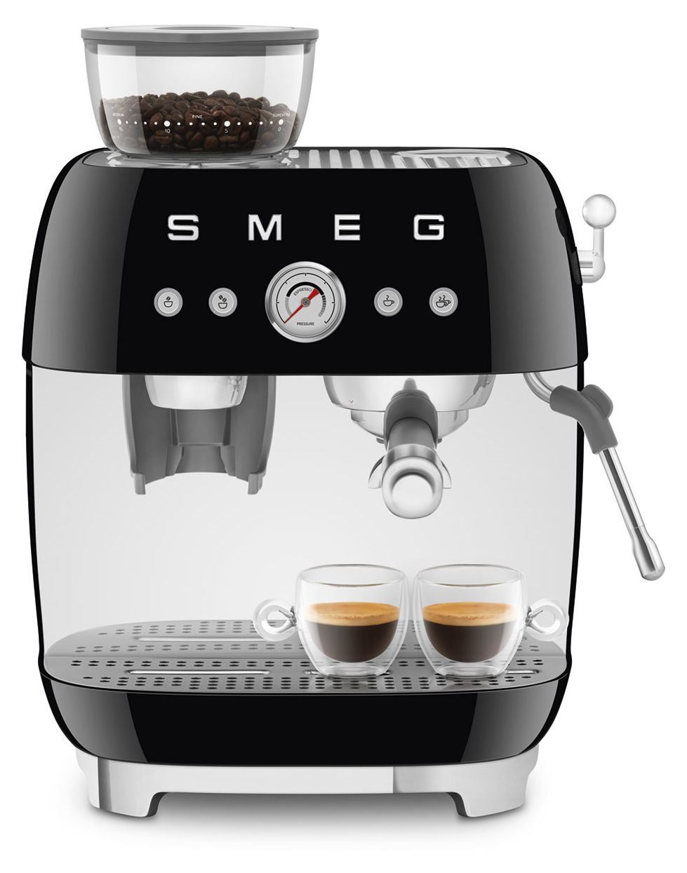EGF03BLEU Siebträger Kaffeemaschine 15 bar 1650 W  (Schwarz) 