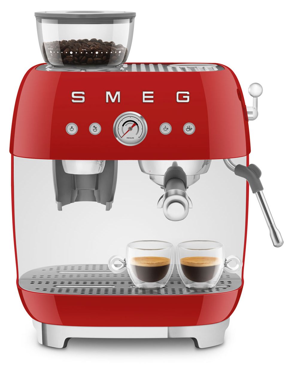 EGF03RDEU Siebträger Kaffeemaschine 15 bar 1650 W  (Rot) 
