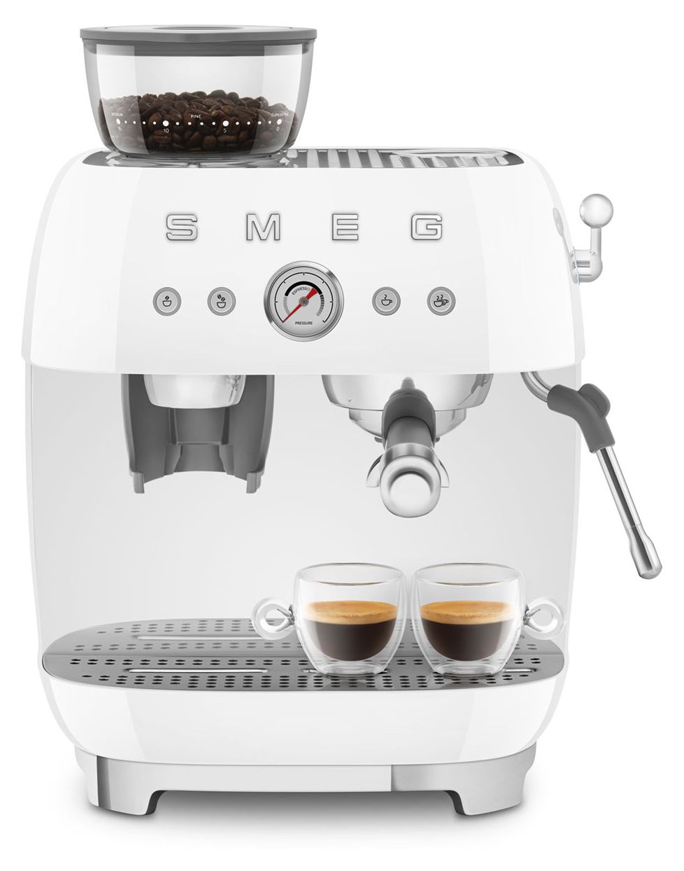 EGF03WHEU Siebträger Kaffeemaschine 15 bar 1650 W  (Weiß) 