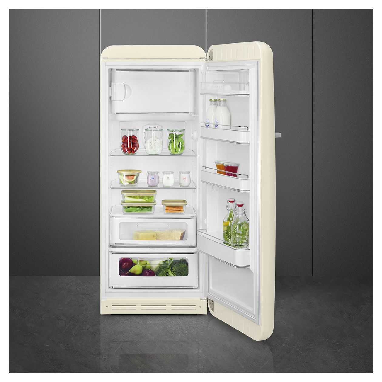 FAB28RCR6 270 l / 244 l Kühlschrank freistehend EEK: C 104 kWh Jahr  (Cremefarben) 