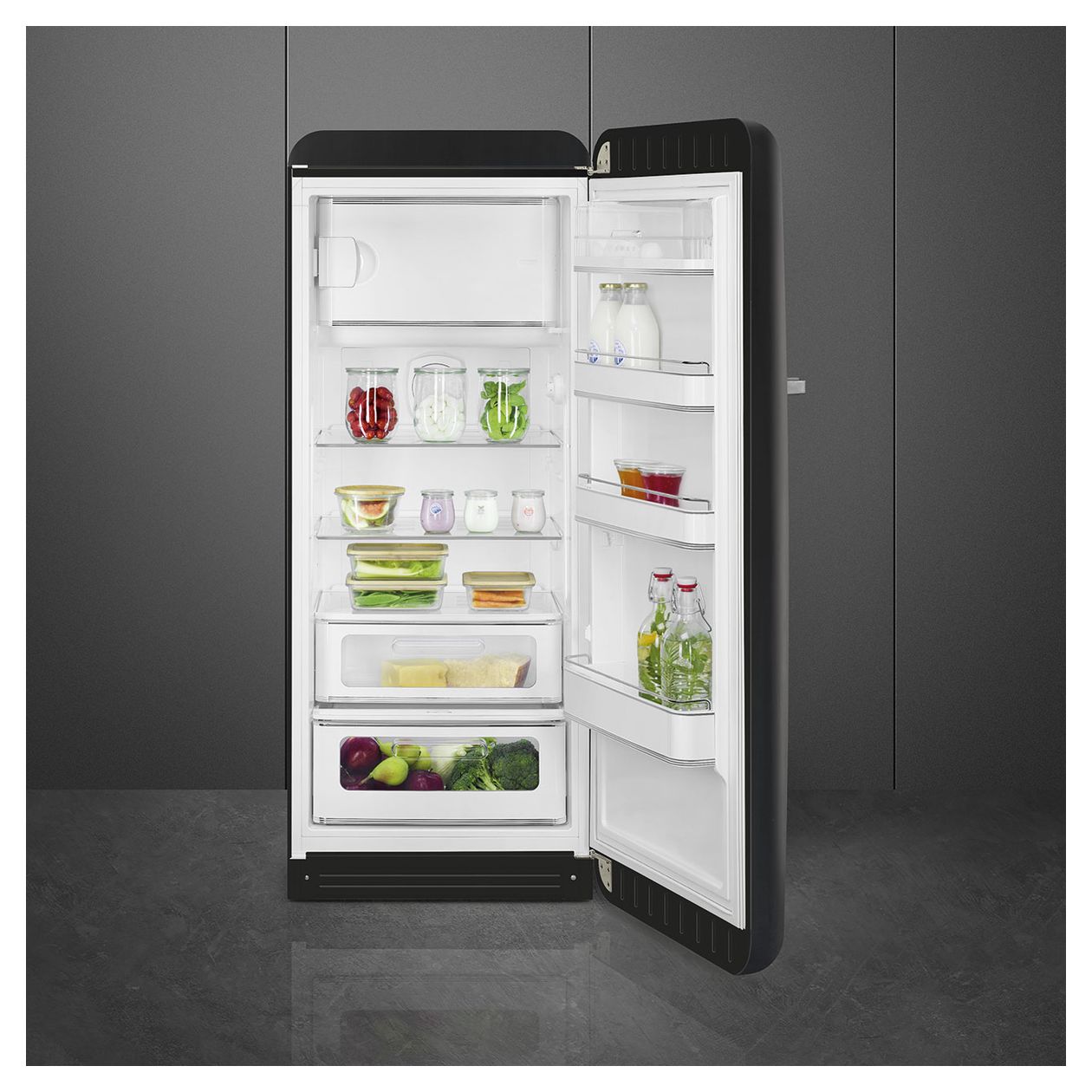 FAB28RDBB6 270 l / 244 l Kühlschrank freistehend EEK: C 104 kWh Jahr  (Schwarz) 