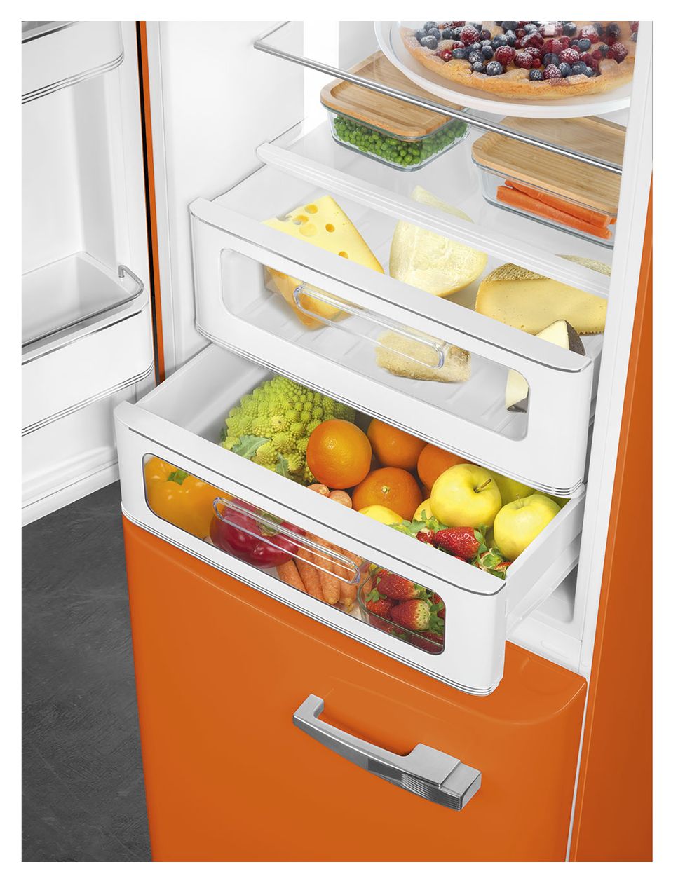 FAB32LOR6 234 l / 97 l Kühl-Gefrierkombi freistehend NoFrost 158 kWh Jahr  (Orange) 