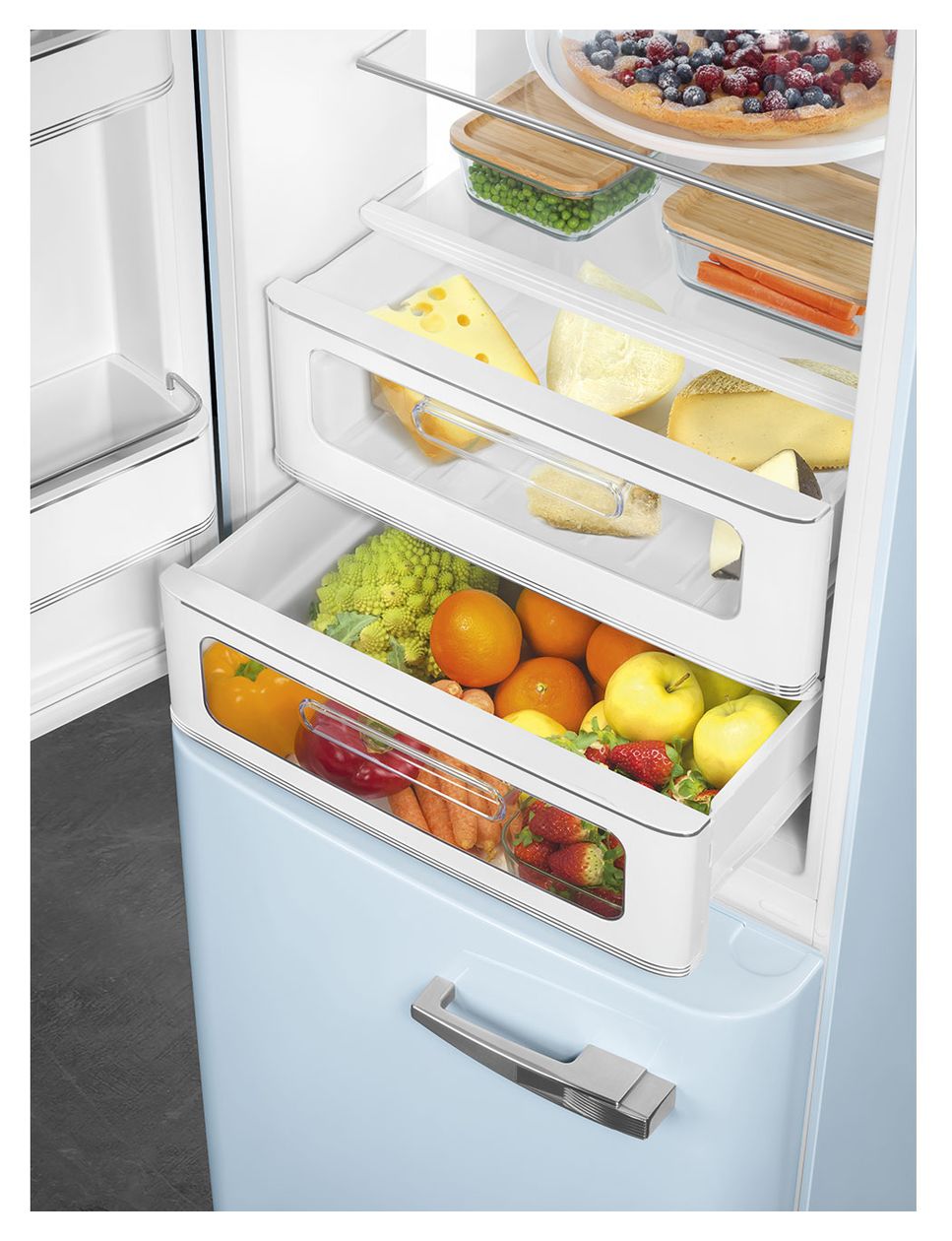 FAB32LPB6 234 l / 97 l Kühl-Gefrierkombi freistehend NoFrost 158 kWh Jahr  (Blau) 