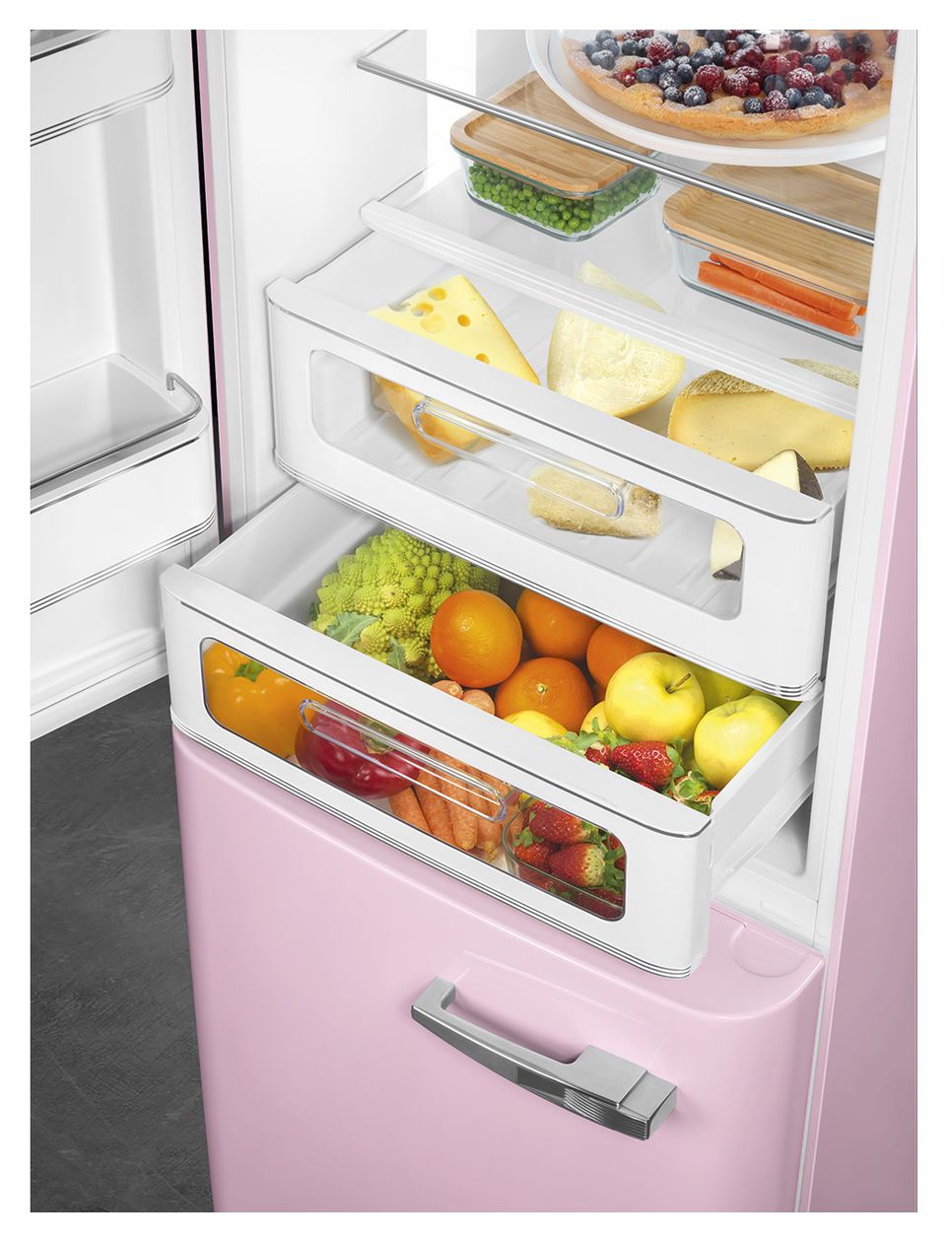 FAB32LPK6 234 l / 97 l Kühl-Gefrierkombi freistehend NoFrost 158 kWh Jahr  (Pink) 