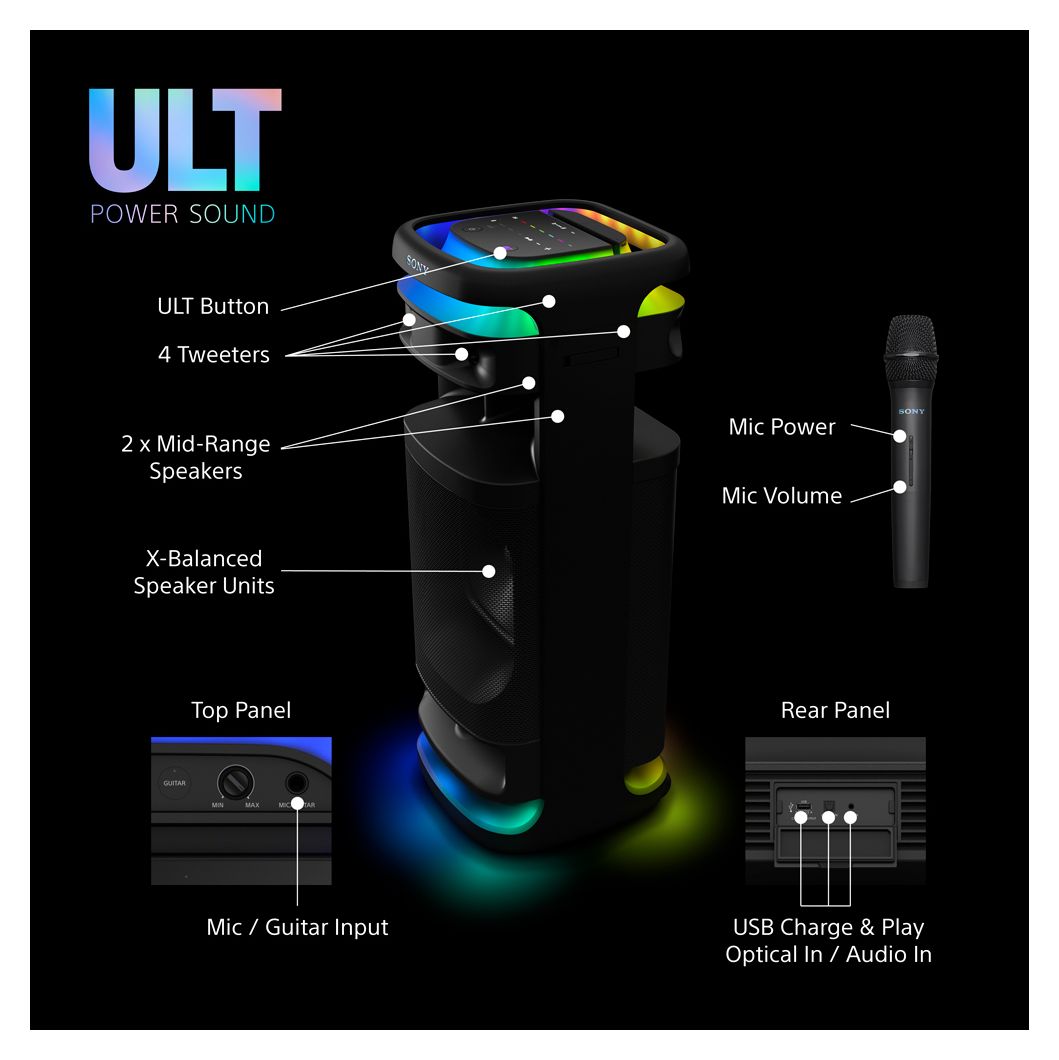SRS-ULT1000 Bluetooth Lautsprecher  (Schwarz) 