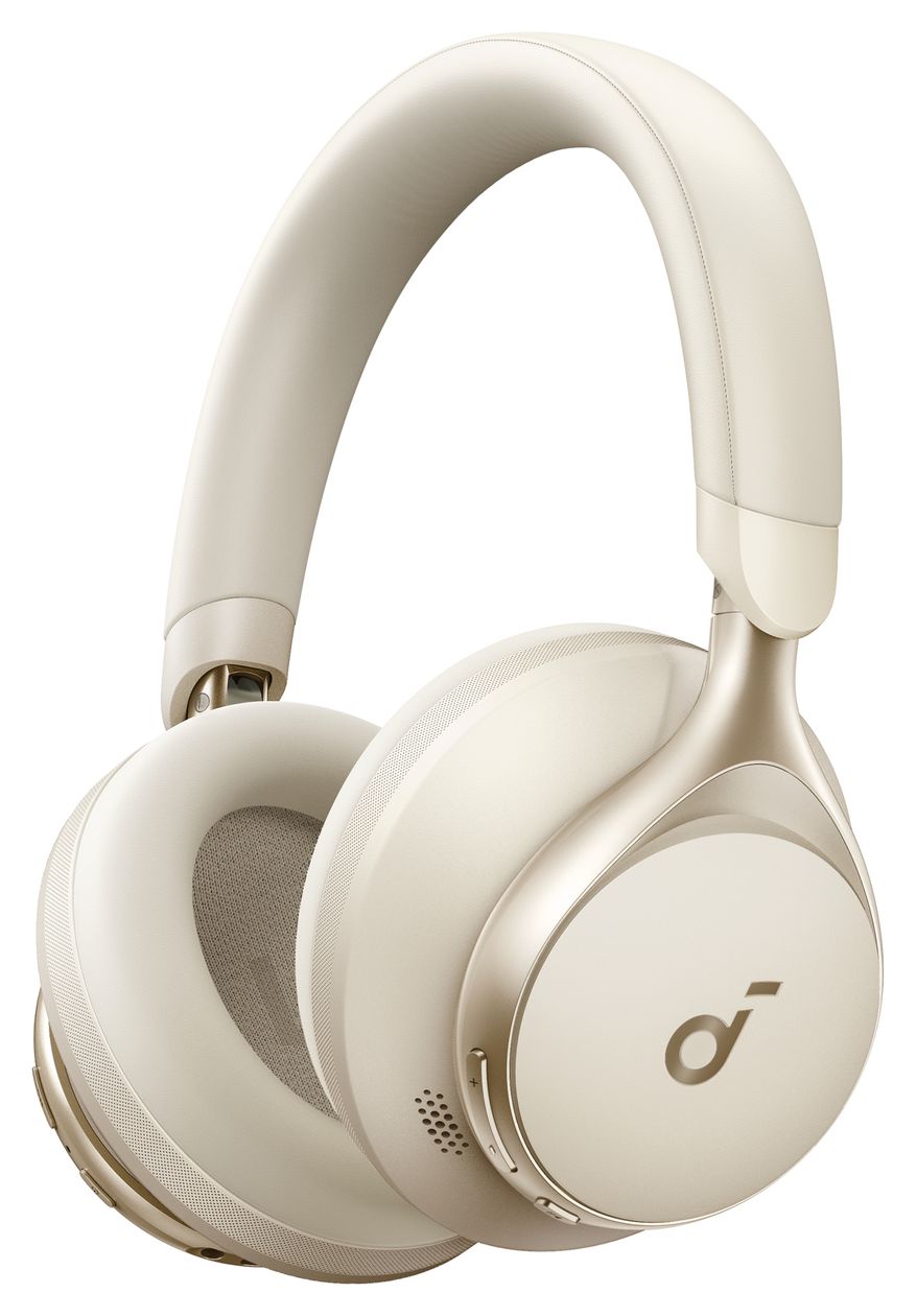 Space One Ohraufliegender Bluetooth Kopfhörer kabelgebunden&kabellos  (Cremefarben) 