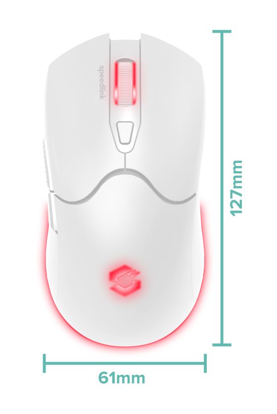 Velox Wireless 4800 DPI Gaming Maus Optisch  (Weiß) 