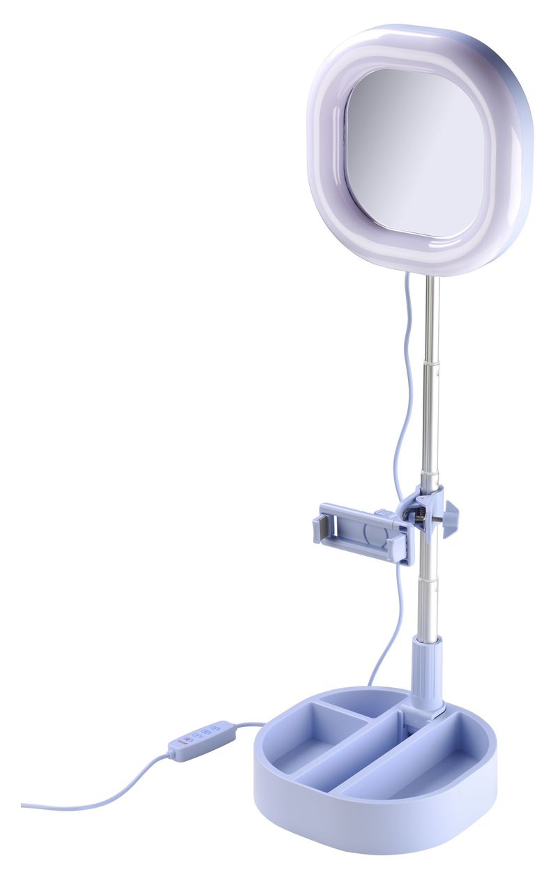 Selfie Ring Mirror 162 mm Universal  (Hellblau) 