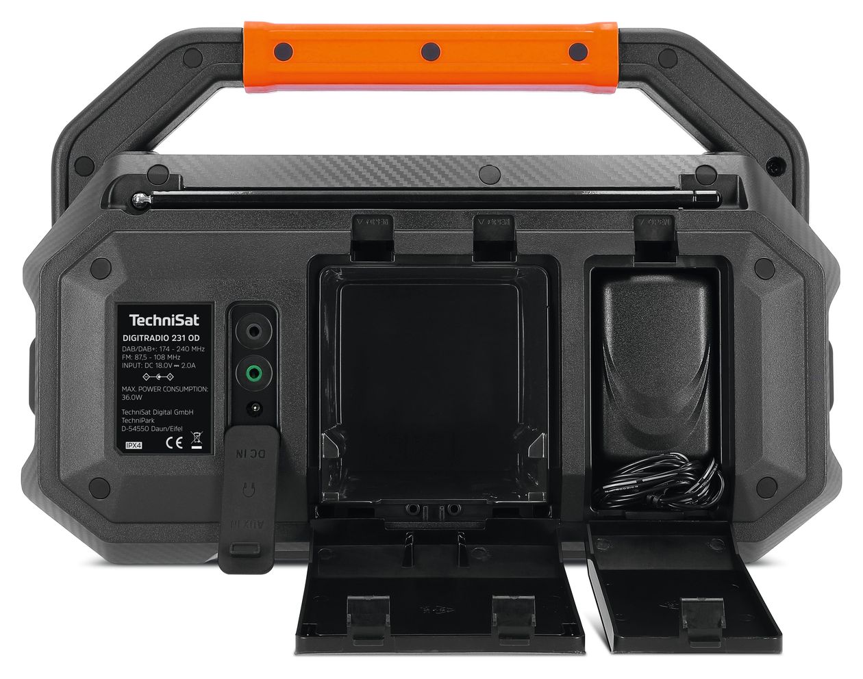 DigitRadio 231OD Bluetooth DAB+, FM Radio Tragbar IPX4  (Schwarz) 