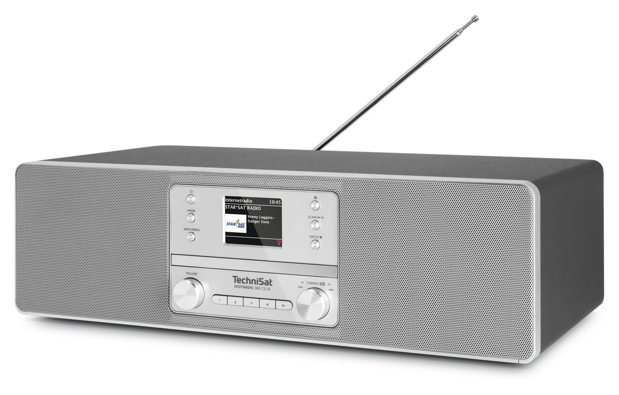 Digitradio 380CD IR Bluetooth DAB+, FM Radio Internet  (Silber) 