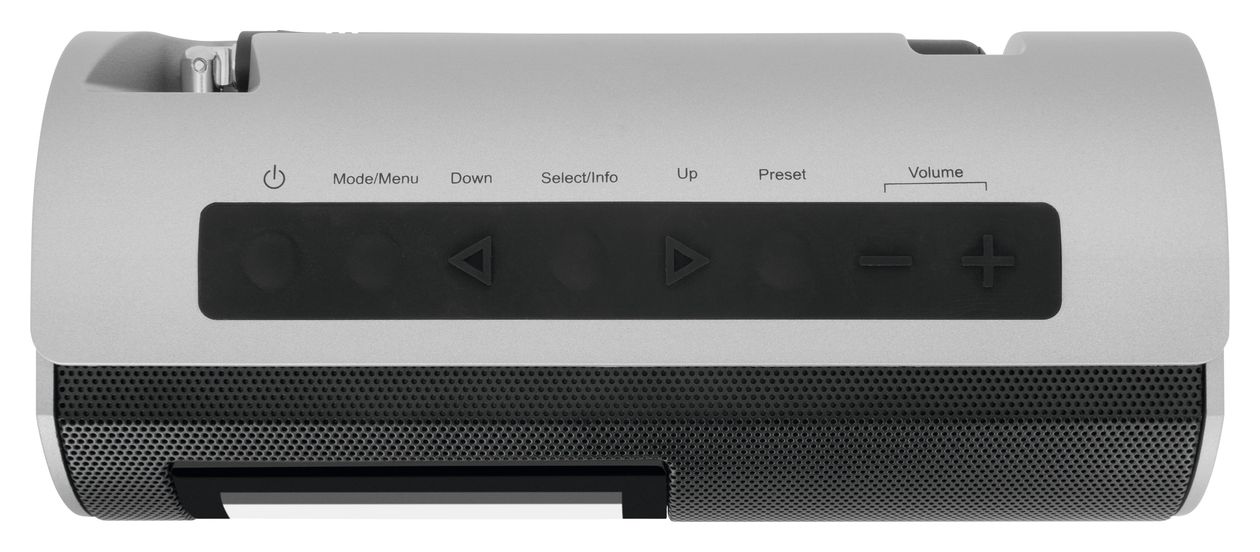 DigitRadio Bike 1 Bluetooth DAB+, FM Radio Tragbar UV-beständig, Wasserfest IP65  (Schwarz, Silber) 