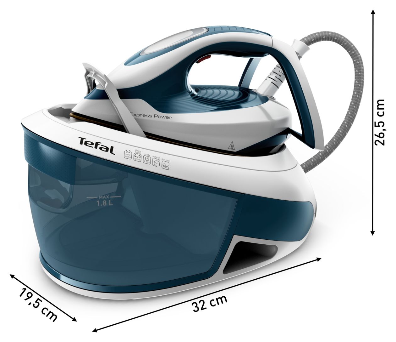 SV8111 Express Power Dampfbügelstation 120 g/min  (Blau, Weiß) 