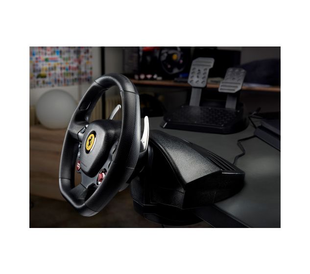T80 Ferrari 488 GTB Edition Digital Lenkrad + Pedale für PC, PlayStation 4, PlayStation 5  (Schwarz) 