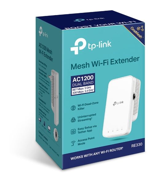 RE335 AC1200 WLAN Repeater Mesh WiFi 5 Dual-Band (2,4 GHz/5 GHz) 867 Mbit/s 