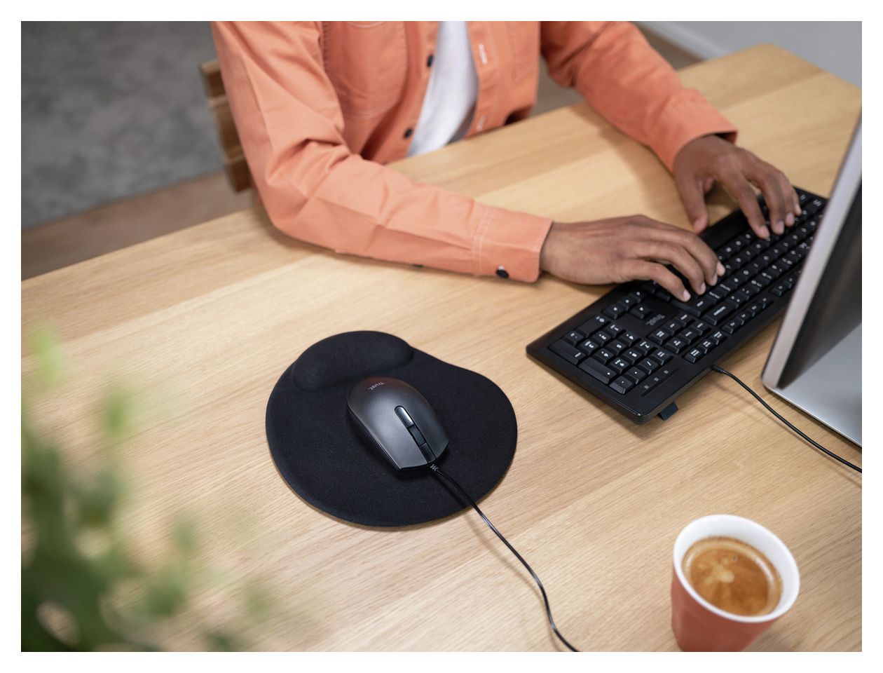 Basi 1200 DPI Büro Maus Optisch  (Schwarz) 