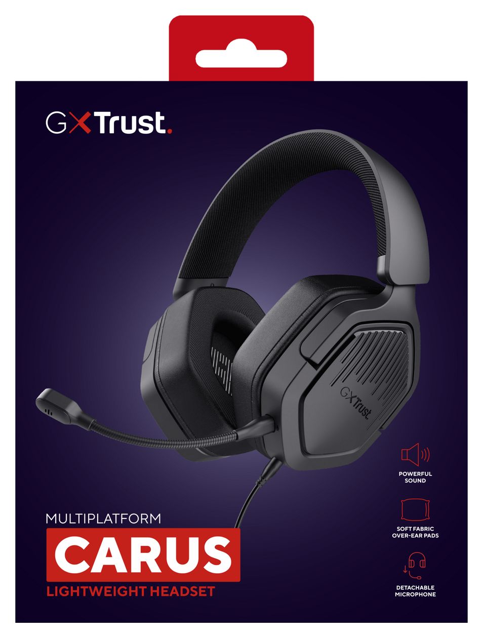 GXT492 Carus Over Ear Kopfhörer Kabelgebunden  (Schwarz) 