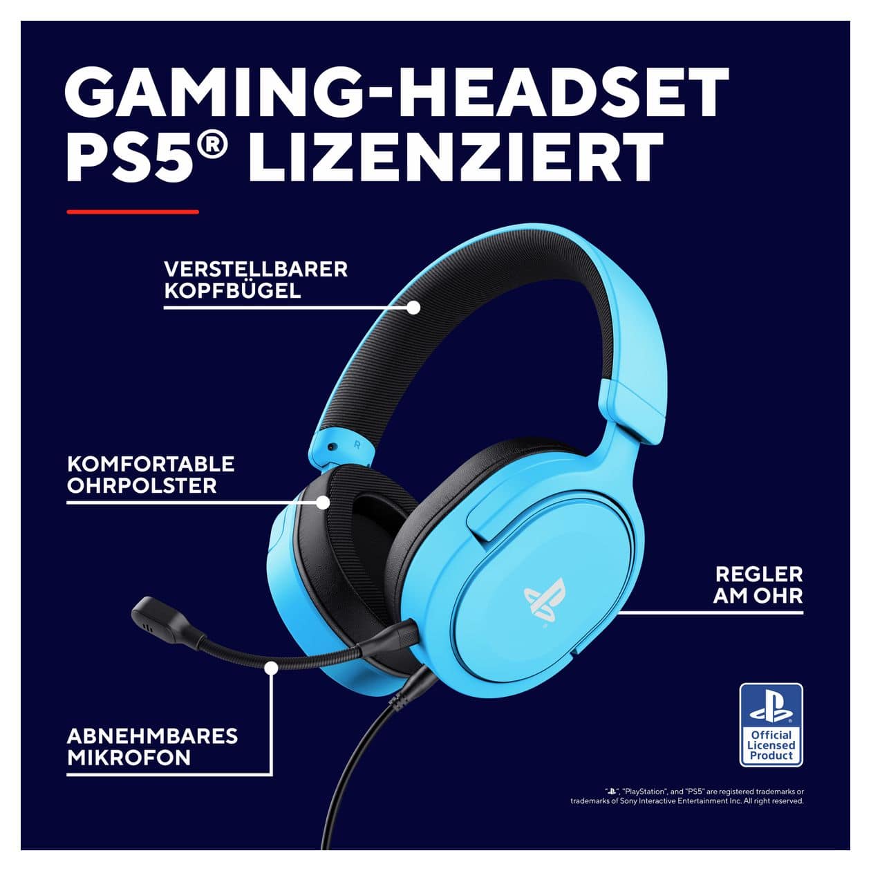 GXT498 Forta Over Ear Kopfhörer Kabelgebunden  (Blau) 