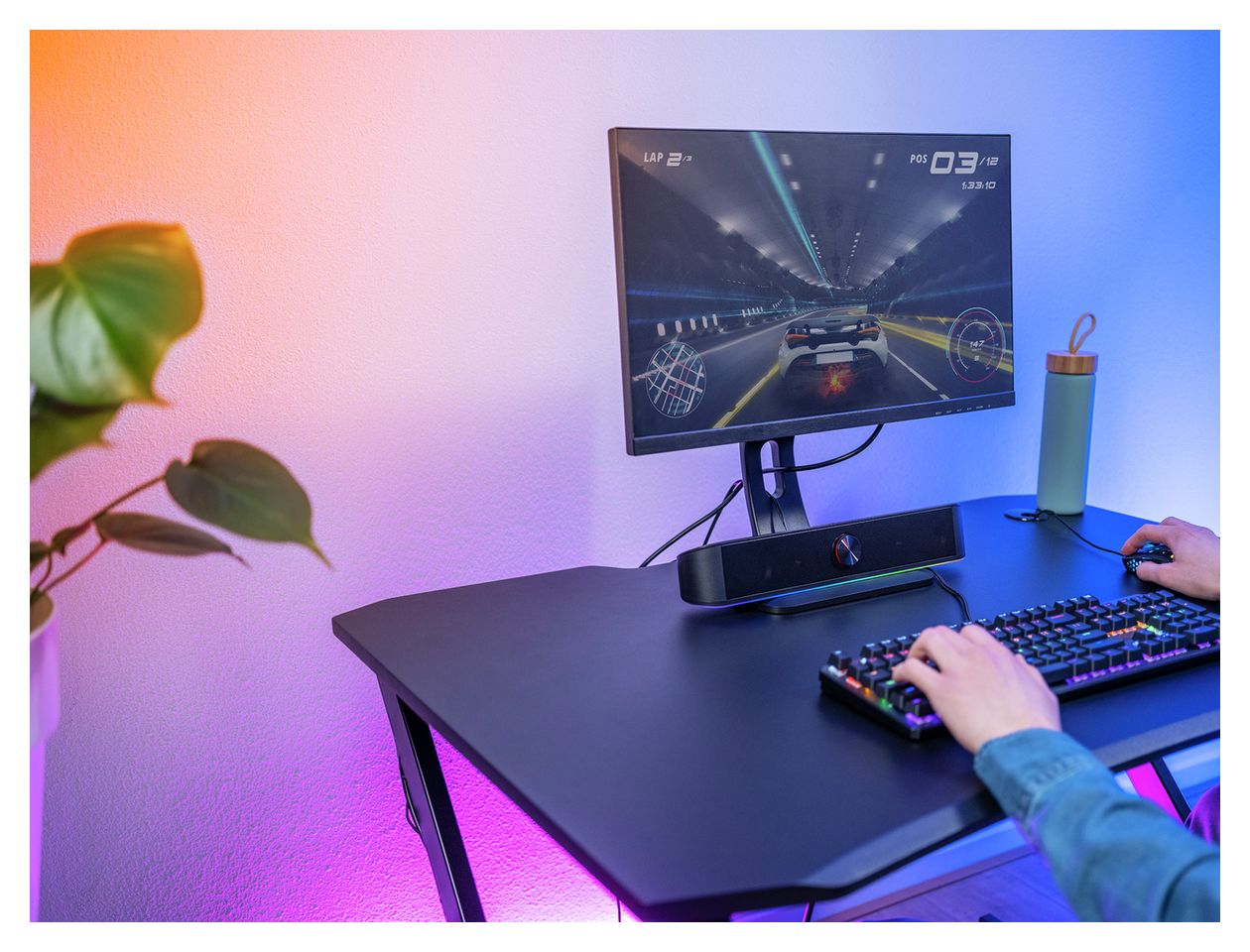 GXT619 Thorne Soundbar 6 W 2.0 Kanäle  (Schwarz) 