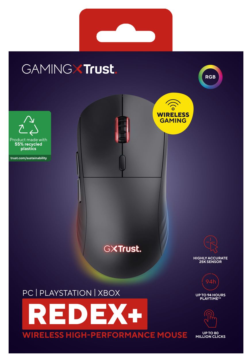 GXT927 Redex+ 25600 DPI Gaming Maus Laser  (Schwarz) 