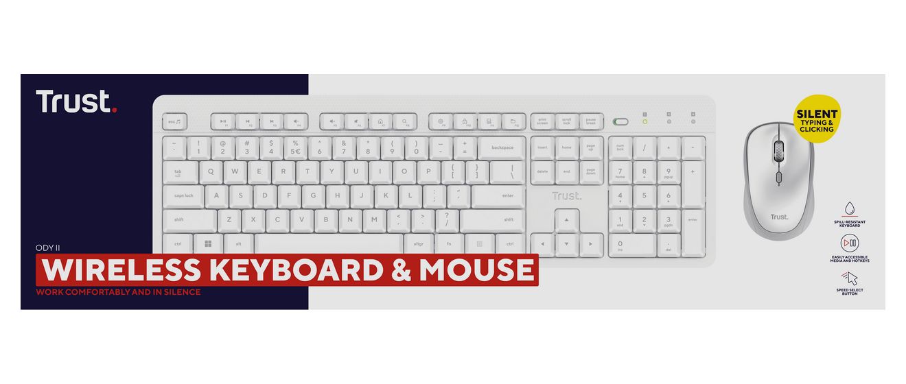 Ody II Heimbüro Tastatur RF Wireless  (Weiß) 