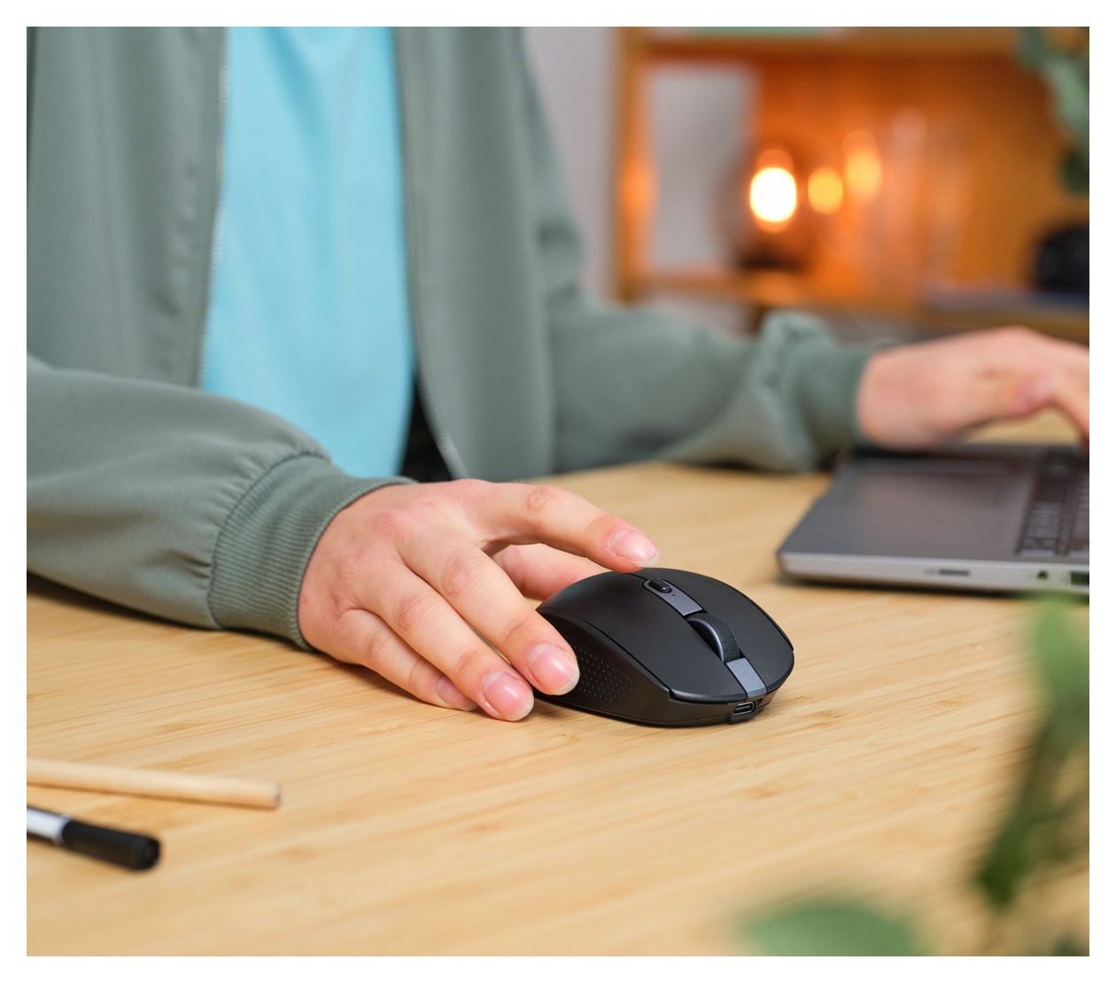 OZAA COMPACT Eco 3200 DPI Büro Maus Optisch  (Schwarz) 