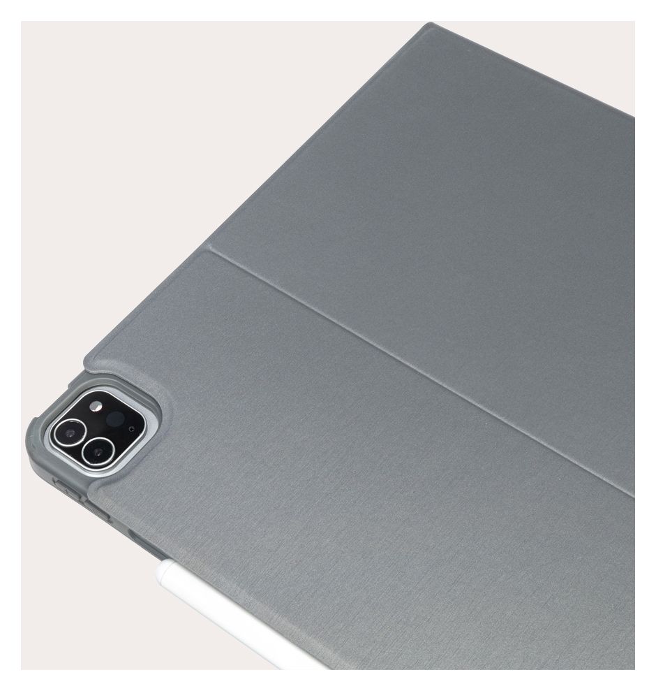 Link Folio aus Kunststoff für Apple iPad Pro 12.9" 2021 bis 32,8 cm (12.9") Staubresistent, Kratzresistent, Spritzwassergeschützt (Grau) 