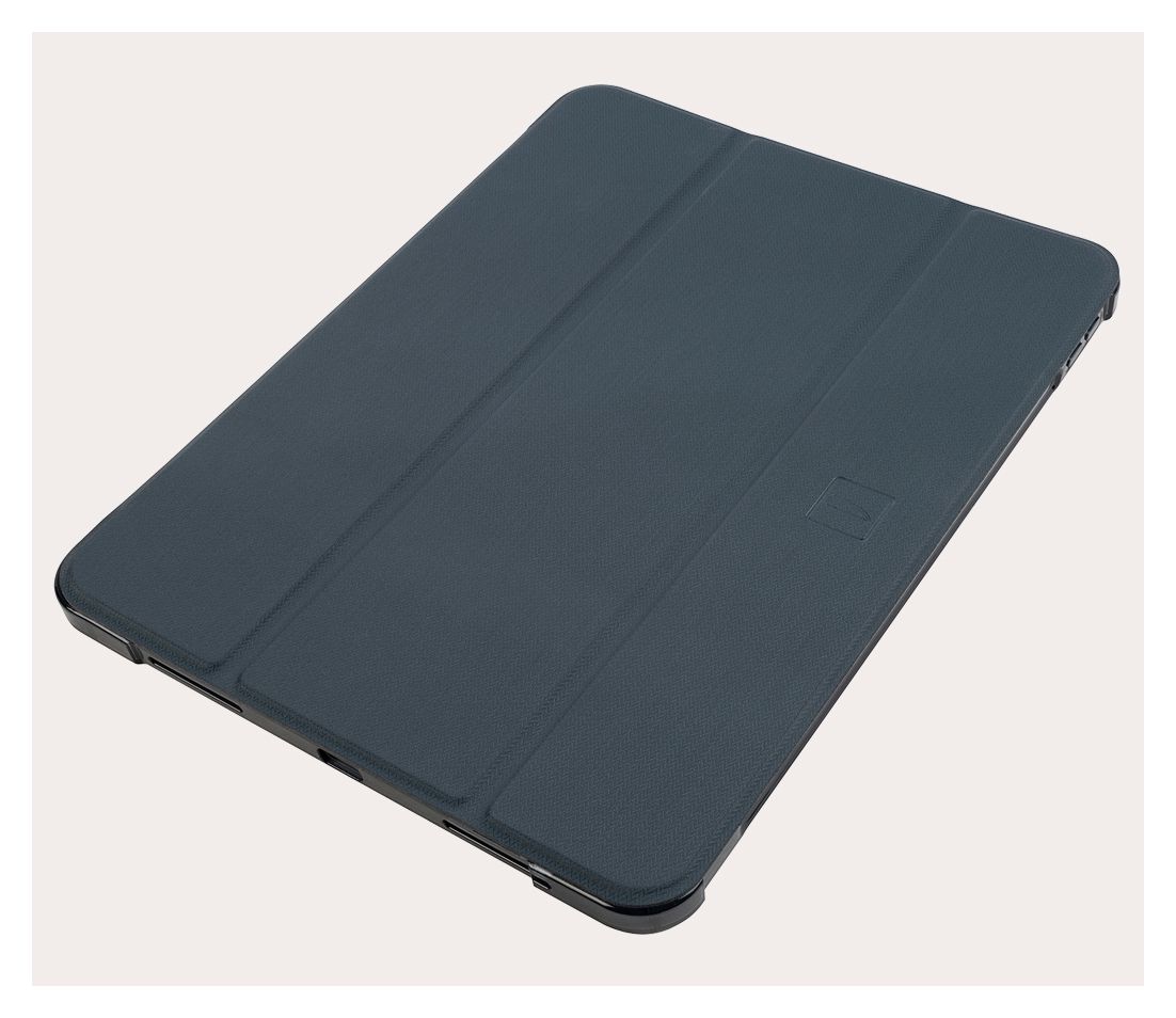Satin Folio aus Polycarbonat, Thermoplastische Polyurethane (TPU) für Apple iPad A16 und iPad 10.Gen bis 27,7 cm (10.9") Schockresistent (Dunkelblau, Transparent) 